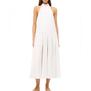 STAUD White Midi Marlowe Dress